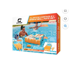 NEW Floating Cornhole & Basketball Pong Set Orange/Blue